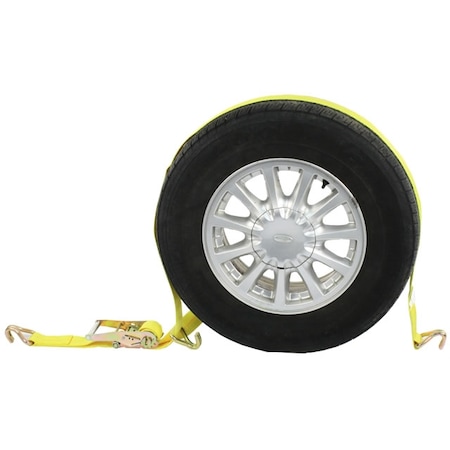 Us Cargo Control Race Car Tie Down Strap with Wire Hooks & Ratchet WNTH31J
